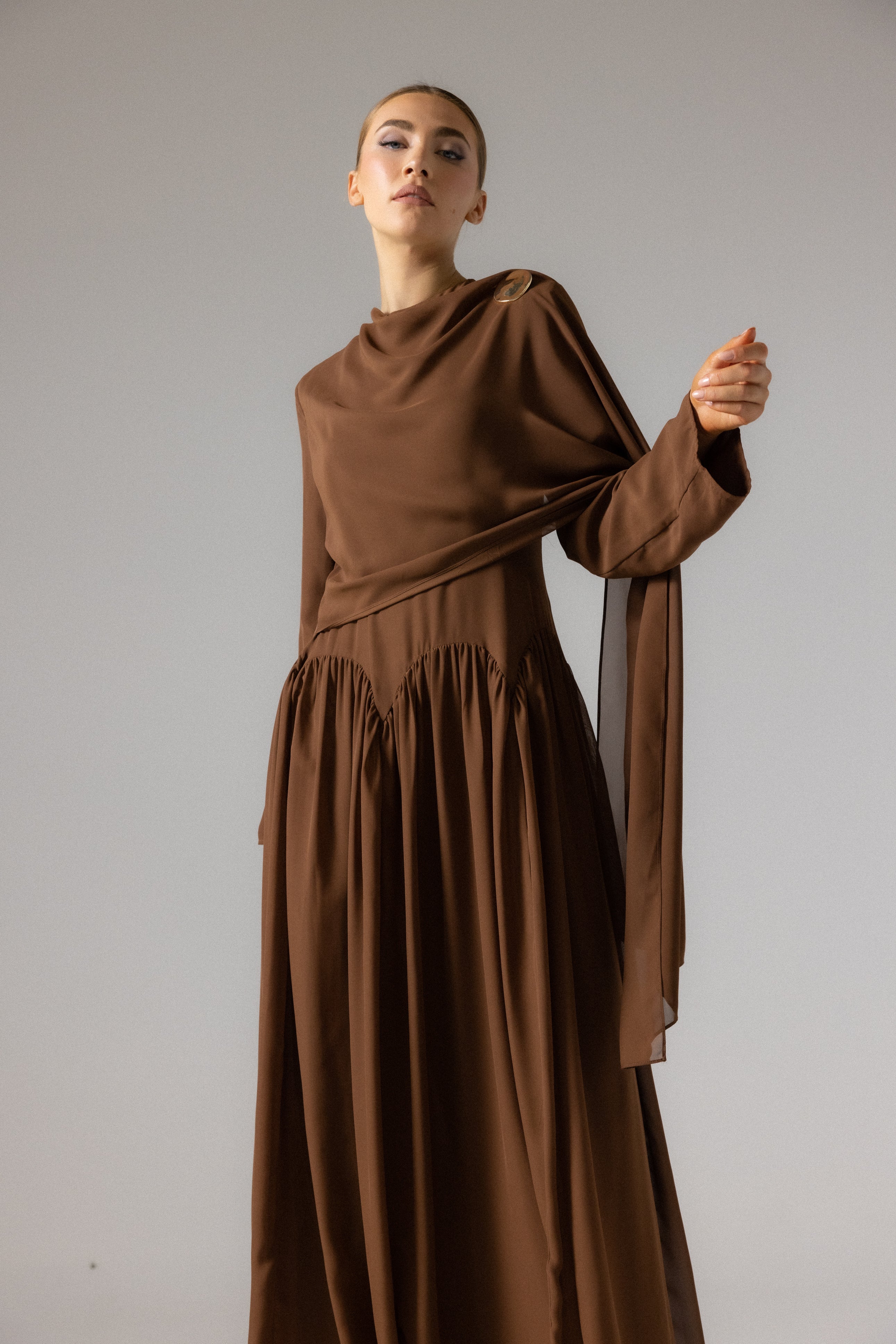 ERINA DRESS, ESPRESSO - Image 4